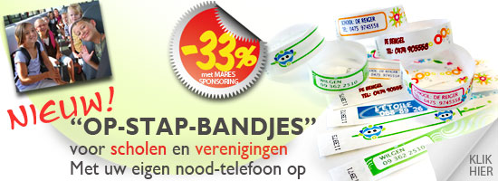 Polsbandjes met noodnummer
