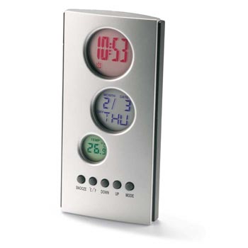 product mares: Bureauklok met alarm, kalender IT2895-14
