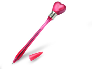 product mares: Balpen met lichtgevend hartMO7153-05